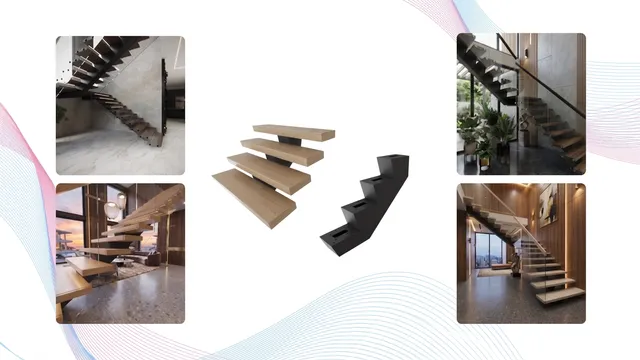 Angle ARC floating stair beam configuration in Tampa